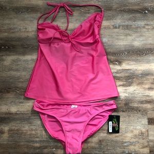 NWT! Bamboo Island tankini w/bikini bottoms Size S